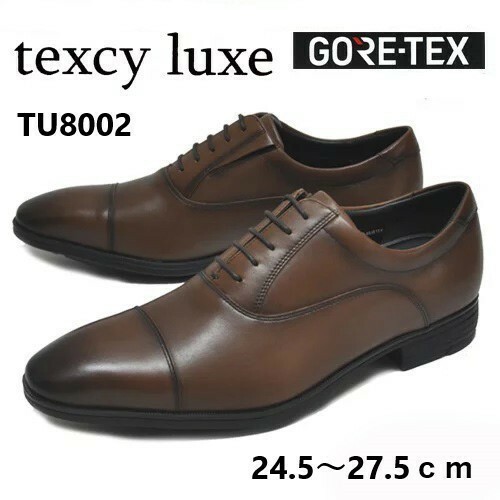 箱付き新品★アシックス/texcy luxe/テクシーリュクス【27.0 EEE/茶】GORE-TEX/ゴアテックス/本革ストレートチップ/dress shoes◆TU8002br