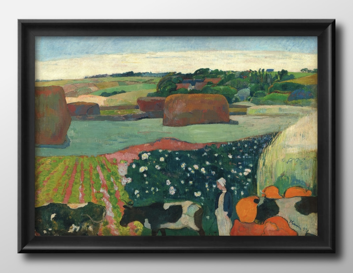 14189■무료 배송!!아트 포스터 페인팅 A3 사이즈 Paul Gauguin Haystack of Brittany 일러스트레이션 스칸디나비아 무광택 용지, 거주, 내부, 다른 사람