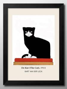 14232■送料無料!!アートポスター　絵画　A3サイズ『猫　ネコ　ビンテージ』イラスト　北欧　マット紙