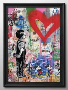 Art hand Auction Affiche d'art, peinture, format A3, illustration de Banksy, papier mat scandinave, 14229, livraison gratuite!!, résidence, intérieur, autres