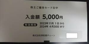 【送料無料】　西松屋チェーン　株主優待券　17,000円分 