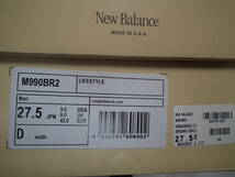 新品 NEW BALANCE ニューバランス MADE IN USA M990BR2 US9.5 27.5㎝_画像4