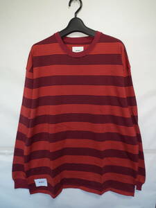 23AW WTAPS BDY 01 / LS Lサイズ ダブルタップス 長袖 ボーダー Tシャツ 