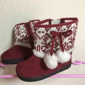 [ tag equipped ] wine color knitted boots!15cm