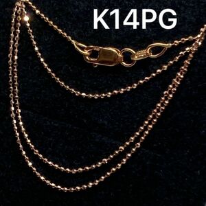 K14PGカットボールチェーンネックレス necklace