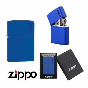 ZIPPO ジッポー【229ZL】ライター オイルライター 青 ブルー マット Matte ロゴ ロイヤル