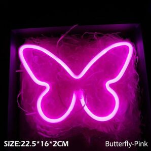 ネオンサイン 蝶々／バタフライ LED 雰囲気