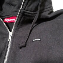 美品 Supreme シュプリーム フルジップ パーカー 黒 ブラック/ネックパッド付き/スモールボックスロゴ_画像6