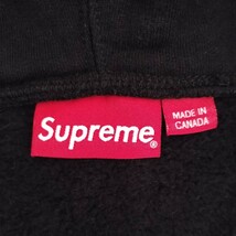 美品 Supreme シュプリーム フルジップ パーカー 黒 ブラック/ネックパッド付き/スモールボックスロゴ_画像8