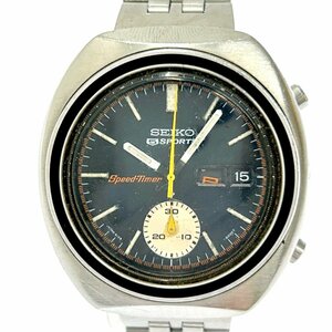 【1円スタート】SEIKO セイコー 6139-8002 5スポーツ スピードタイマー SS ブラック文字盤 自動巻き メンズ腕時計 ジャンク 212167