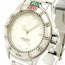 【1円スタート】TAG HEUER タグホイヤー 999.713A プロフェッショナル SS グレー系文字盤 クオーツ ボーイズ腕時計 212085_画像1