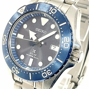 【1円スタート】SEIKO セイコー V157-0BN0 プロスペックス ダイバー チタン ネイビー文字盤 ソーラー メンズ腕時計 212050