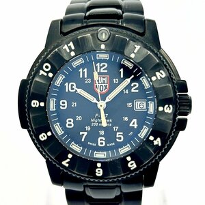 【1円スタート】LUMINOX ルミノックス 3400-200 ナイトホーク F-117 SS ブラック文字盤 クオーツ メンズ腕時計 ジャンク 217414