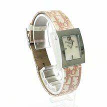 【1円スタート】Christian Dior クリスチャンディオール D78-109 マリス スクエア SS シェル文字盤 クオーツ レディース腕時計 212123_画像3