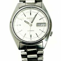 【1円スタート】【訳アリ品】SEIKO セイコー 7S26-6000 セイコー5 SS シルバー文字盤 自動巻き メンズ腕時計 187233_画像1