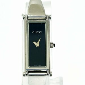 【1円スタート】GUCCI グッチ 1500L SS ブラック文字盤 クオーツ レディース腕時計 217622