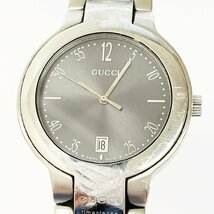 【1円スタート】GUCCI グッチ 8900M SS グレー文字盤 クオーツ メンズ腕時計 ジャンク 217407_画像1