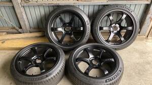 【未使用】RAYS グラムライツ57DR 19インチ 9.5j+45 pcd120 5h+ミシュラン パイロットスポーツ4 245/40R19 4本セット FK8 FL5等に！