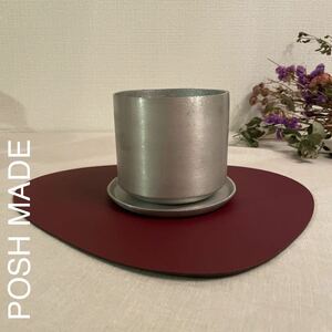 POSH MADE plant pot pot cover round pot round plate 2 point set silver decorative plant many meat accessory tray interior 