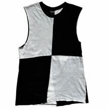 Rare 00s Number Nine panel switched tops ナンバーナイン 生地切り替え タンクトップ Archive アーカイブ Japan Label 本人期 希少_画像1