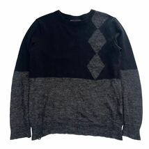 00s n(n) by Number Nine switched knit sweater エヌエヌ ナンバーナイン 生地切り替え ニット セーター Archive アーカイブ Collection _画像1