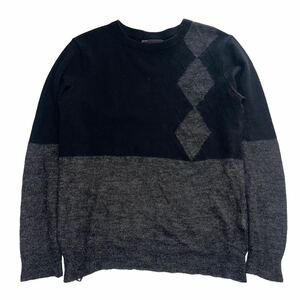 00s n(n) by Number Nine switched knit sweater エヌエヌ ナンバーナイン 生地切り替え ニット セーター Archive アーカイブ Collection 
