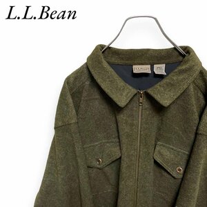 エルエルビーン　XL アメリカ古着　ポリレーヨン混　フリースジャケット　カーキグレー　L.L.Bean メンズ