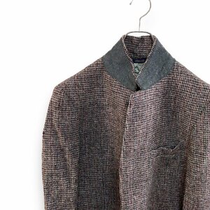 ハリスツイード　42 XL アメリカ古着　USA製　ウール100% テーラードジャケット　グレー　HARRIS TWEED メンズ