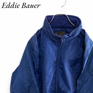 エディーバウアー　M アメリカ古着　ナイロンジャケット　ブルー　Eddie Bauer レディース