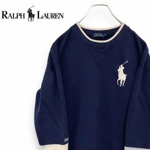 ポロラルフローレン　XS アメリカ古着 ビックポニー 刺繍 スウェット ワンピース　ralph lauren レディース