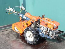 直☆千葉県 kubota クボタ　耕運機　KRA75　K18A　ディーゼルエンジン　7.5馬力　農用トラクター（歩行型）　◇3Ｆ-742_画像4