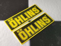 送料込 OHLINS オーリンズ ステッカー 2枚 11.1cm 検/ Z1 Z2 ゼファー SUZUKI HONDA CBX400F CBX550F CB400F CBR400 ホーク バブ モンキー_画像1