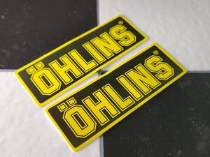 送料込 OHLINS オーリンズ ステッカー 2枚 11.1cm 検/ Z1 Z2 ゼファー SUZUKI HONDA CBX400F CBX550F CB400F CBR400 ホーク バブ モンキー