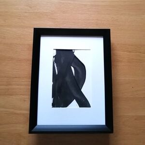 Art hand Auction 원화 [유] 추상화 인테리어 그림 필기 검정 액자, 삽화, 그림, 아크릴, 구아슈