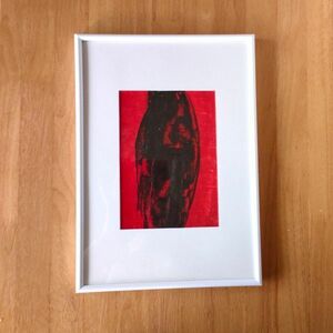 Art hand Auction اللوحة الأصلية [البذور] لوحة داخلية تجريدية مرسومة يدويًا باللون الأحمر الداكن والأسود, عمل فني, تلوين, أكريليك, جاش