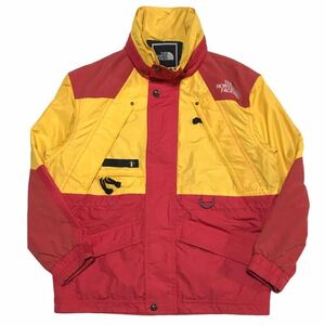 【90s】Vintage THE NORTH FACE SKI WEAR ノースフェイス ヴィンテージ ジャケット メンズS 赤 黄 スキーウェア 中綿 USED 古着 レア 正規