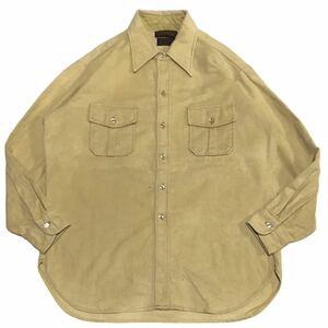 【70〜80s】EDDIE BAUER エディバウアー ヴィンテージ フランネルシャツ メンズXL相当 シャモア コットン 肉厚 黒タグ USED USA 古着 レア