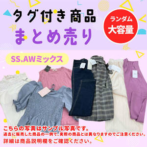 【タグ付き】格安 SS AW ミックス 40点前後 トップス ボトムス パンツ ワンピース ブラウス シャツ ランダム まとめ売り 転売OK 中古 11-34