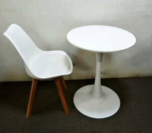  один человек для круглый Cafe стол диаметр 60. белый натуральный Северная Европа стул модный круглый обеденный раунд стол стул 
