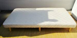 【　直接引取歓迎　】ベッド　脚付き　ボンネル　マットレス　一体式　シングルベッド　組立簡単　シンプル　コンパクト　木脚　恒盛