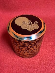 菊桐秋草蒔絵棗　雪吹棗　寿峰造　【新品未使用】