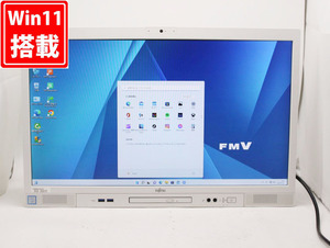 中古 フルHD 23.8型液晶一体型 Fujitsu ESPRIMO K557R AIO Windows11 七世代 i5-7500T 8GB 500GB カメラ 無線 Office付 中古パソコン 税無