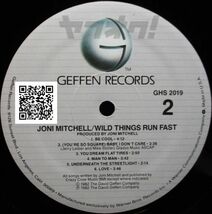 高音質_プロモ_レア盤-SSW-USオリジナル★Joni Mitchell - Wild Things Run Fast[LP, '82:Geffen Records GHS 2019, Promo, Quiex II]_画像8