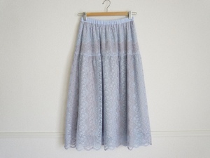 [ regular price 1.3 ten thousand ]bomerus Reach .-ru race skirt 36 blue ab2 Anatelier Bon mercerie anatelier