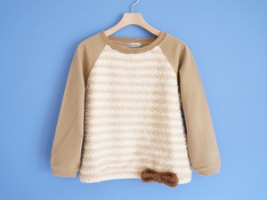  cat pohs 290 jpy [ regular price 1.1 ten thousand ] Anatelier border switch punch pull over 38 beige ab1