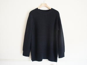 [ regular price 1.1 ten thousand ]bomerus Lee middle gauge volume knitted 38 navy blue ab1 Anatelier 