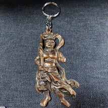 昭和レトロ キーホルダー ご当地 京都 東大寺 仁王_画像3