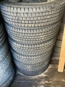 6本セット ホイール付き 7.00R16 LT 10PR 16×5.50 F115-8 5穴 BRIDGESTONE BS W969 スタッドレス トラック ダイナ トヨエース 手渡し限定