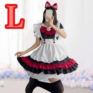  made clothes pannier attaching cosplay meido costume 5 point set lovely L size Christmas 