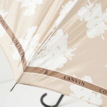 傘 LANVIN COLLECTION ランバンコレクション USED美品 フラワー 花 ベージュ 高級 ジャンプ 60cm KR A0199_画像4